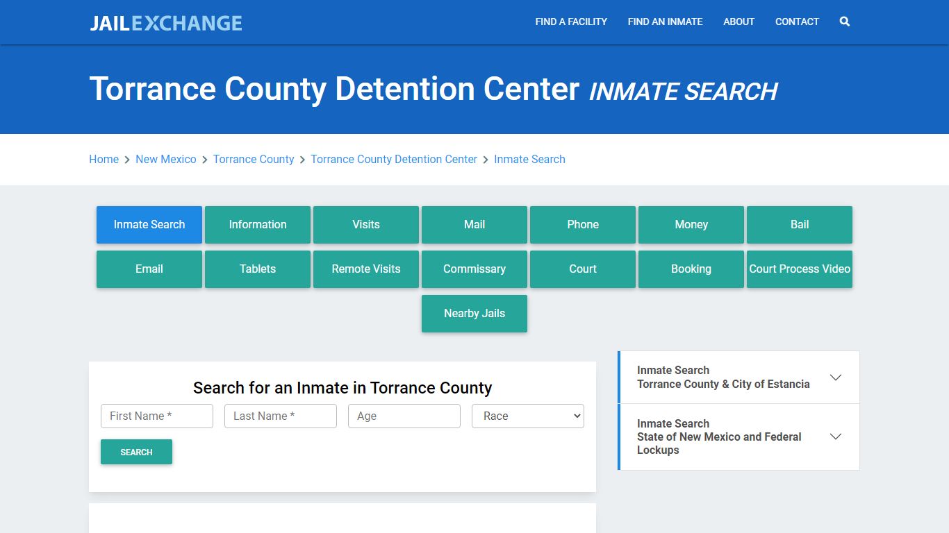 Torrance County Detention Center Inmate Search - Jail Exchange